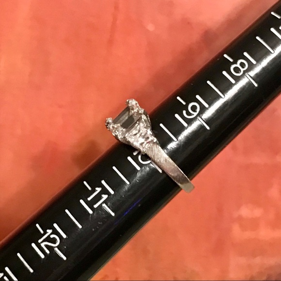 JUDITH RIPKA PRINCESS THREE STONE DIAMONIQUE RING - Picture 7 of 9